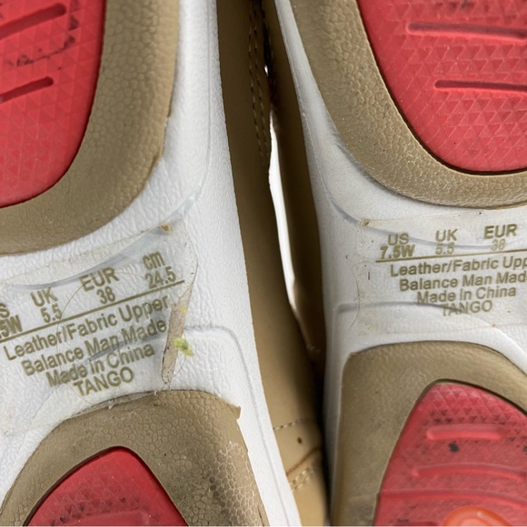 Ryka Tango Slip - On Leather Sneaker Walking Shoe Tan with Orange Accents 7.5w - Picture 8 of 9